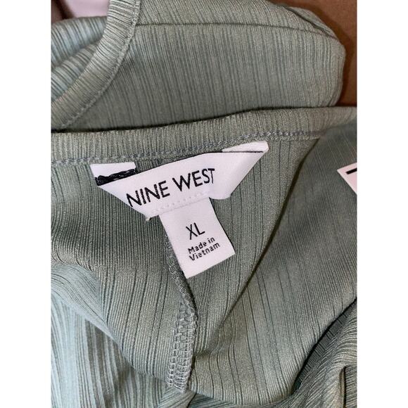 NWT $50 Nine West size XL Sage Green Long Sleeve Midi/Maxi Dress - Picture 8 of 12